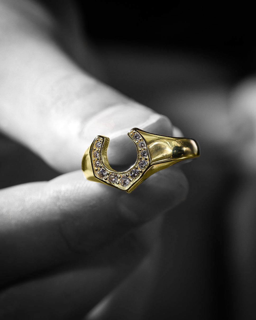 s925 horseshoe ring #R14
