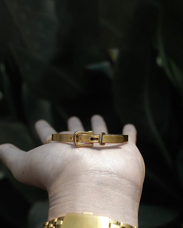 stainless horseshoe bangle #B04