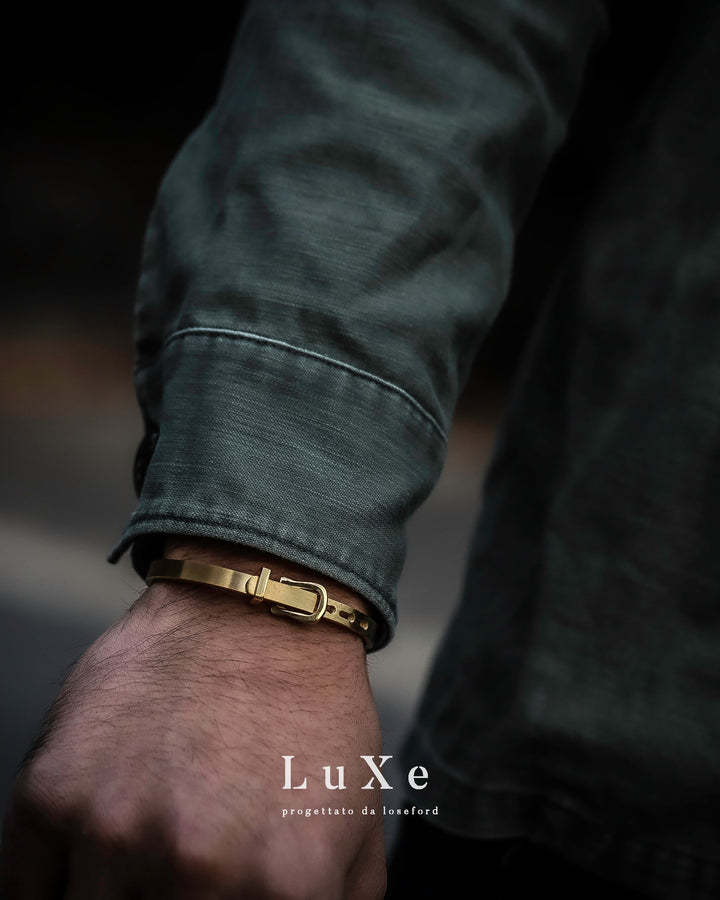 stainless horseshoe bangle #B04