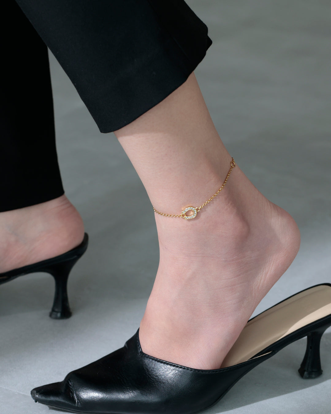 s925 horseshoe anklet #B09