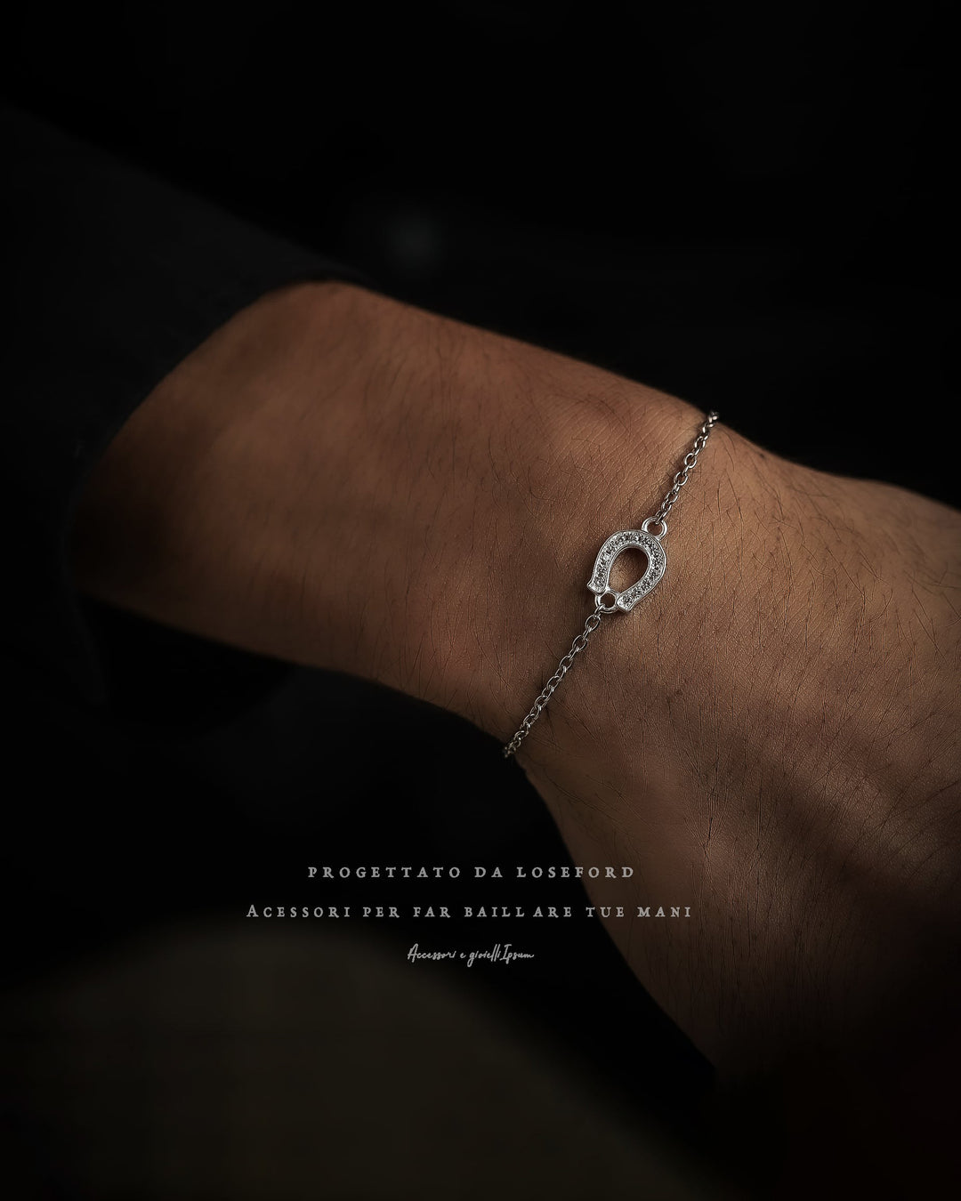 s925 horseshoe anklet #B09