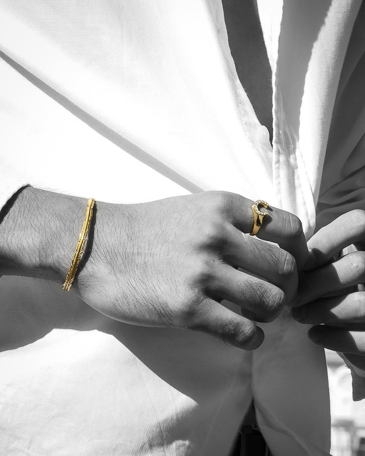 s925 fether bangle #B10