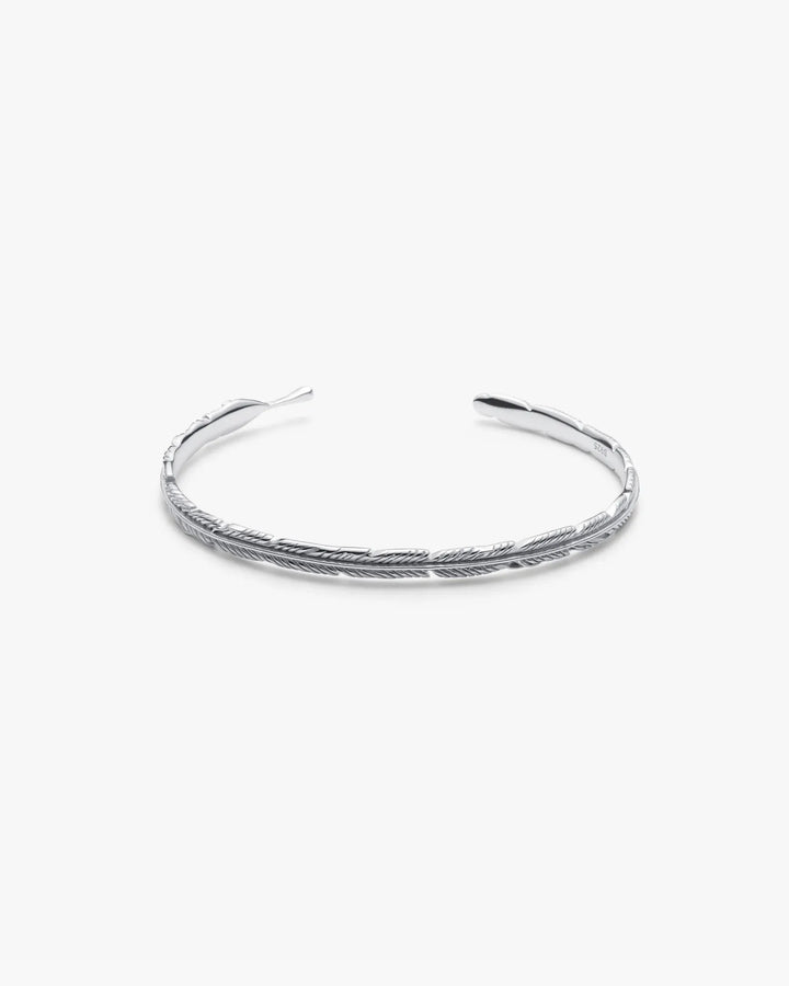 s925 fether bangle #B10