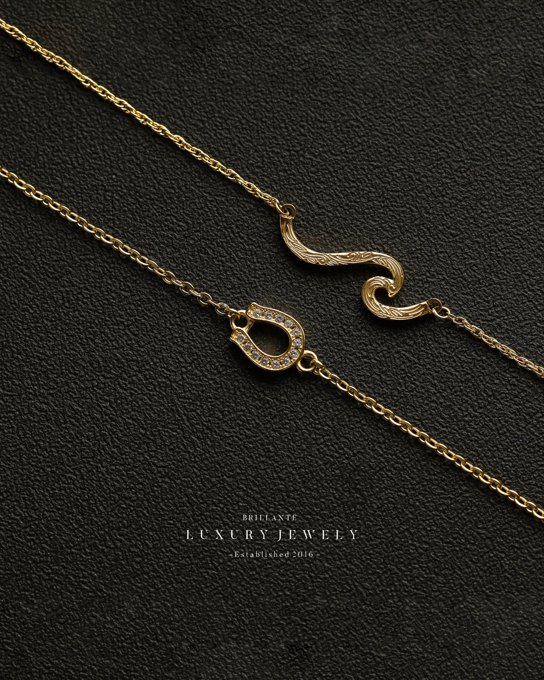 316L wave anklet #B14
