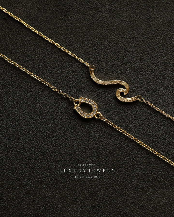 316L wave anklet #B14
