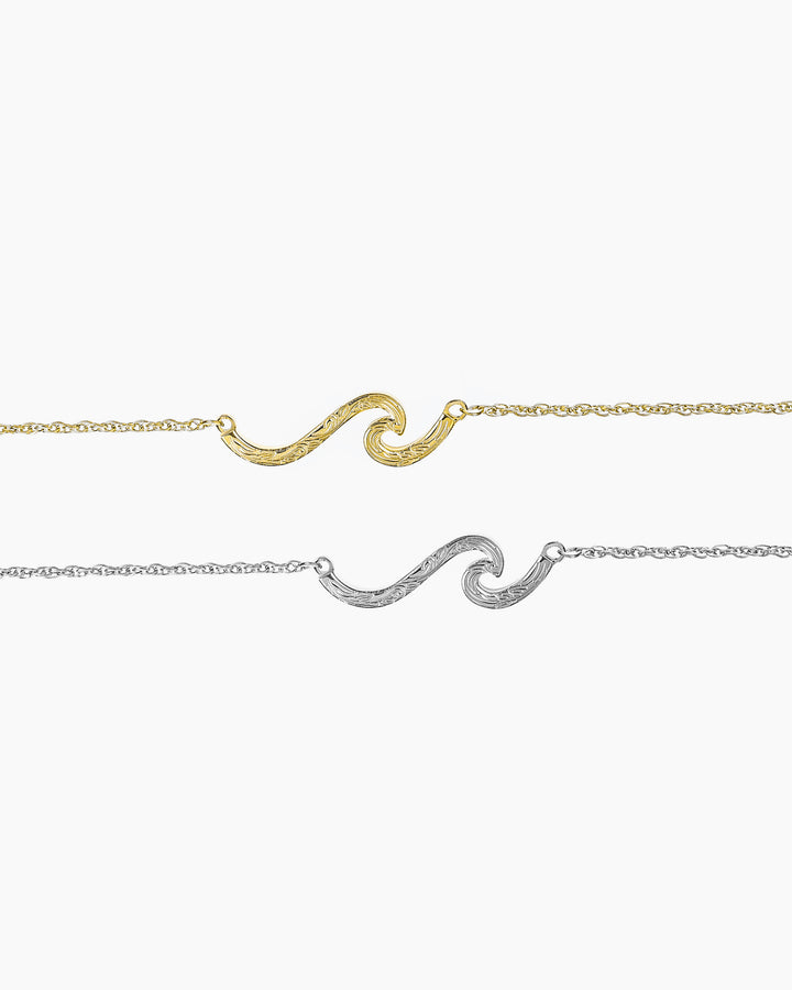 316L wave anklet #B14
