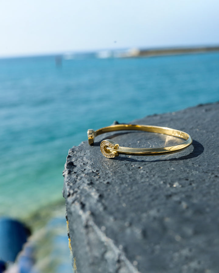 316L horseshoe bangle #B20