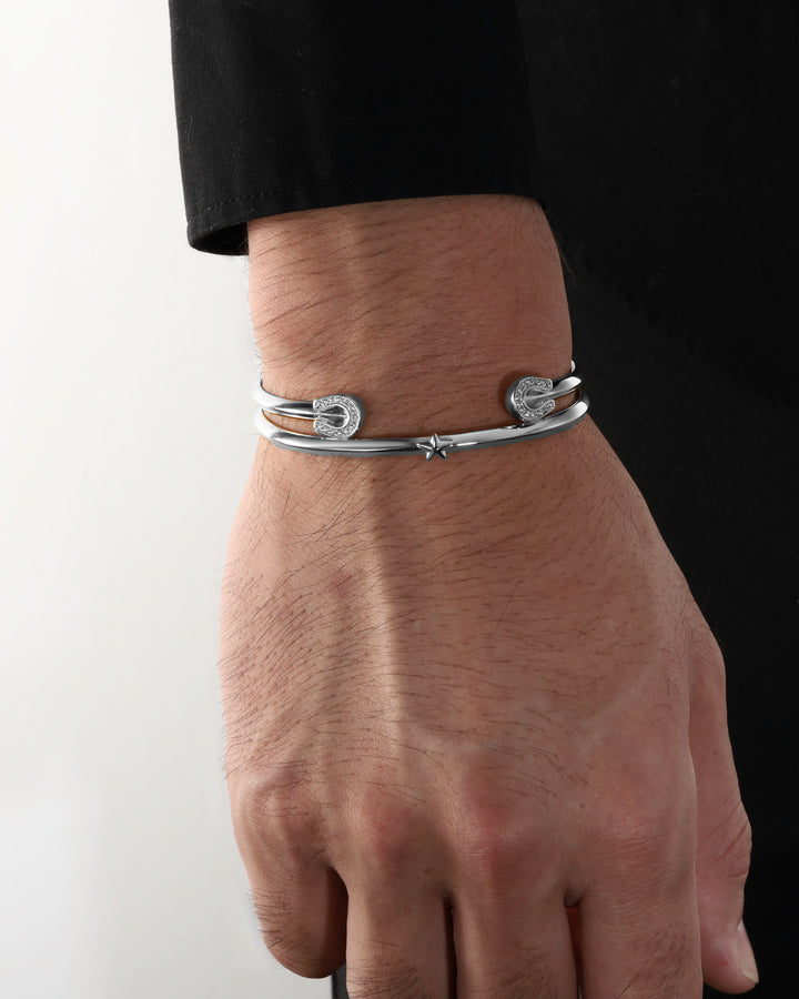316L horseshoe bangle #B20