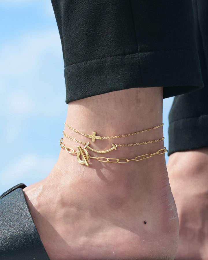 316L hawaiian cross anklet #B22