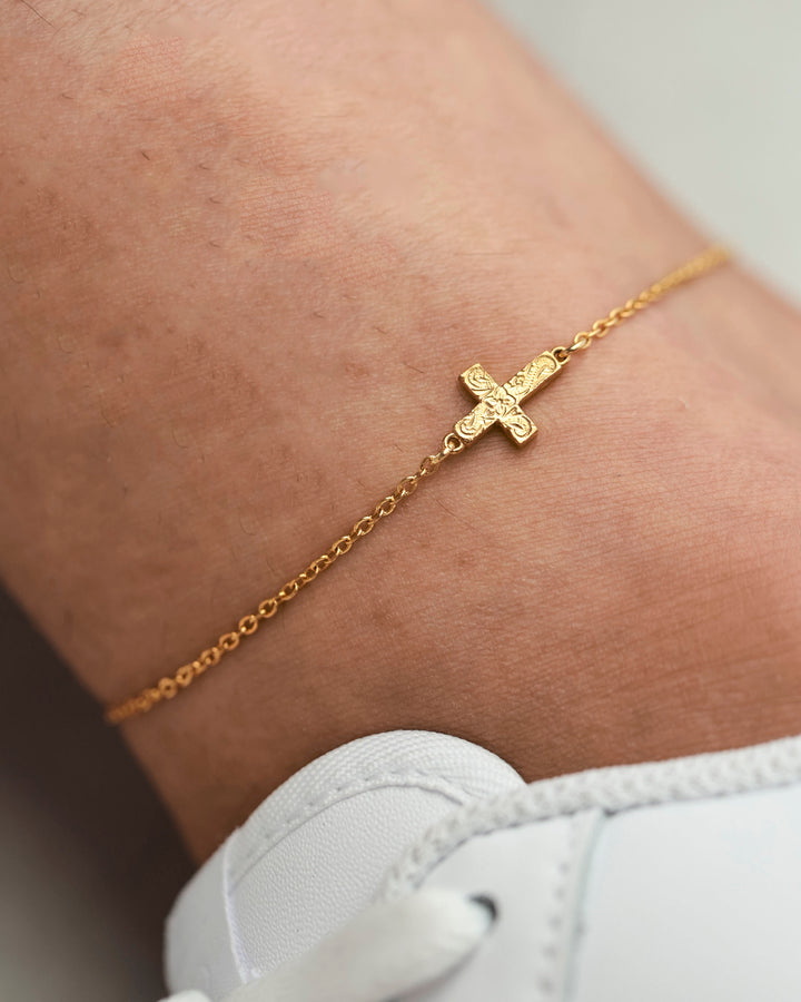 316L hawaiian cross anklet #B22