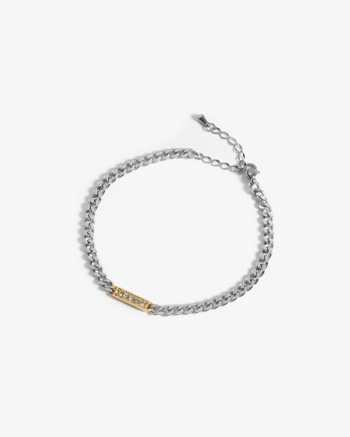 316L zilconia anklet #B24