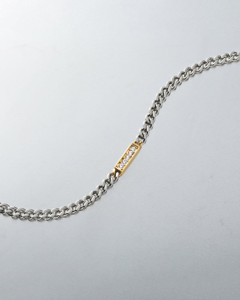 316L zilconia anklet #B24