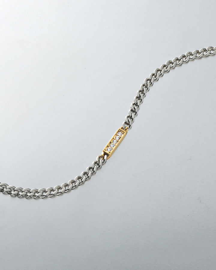 316L zilconia anklet #B24