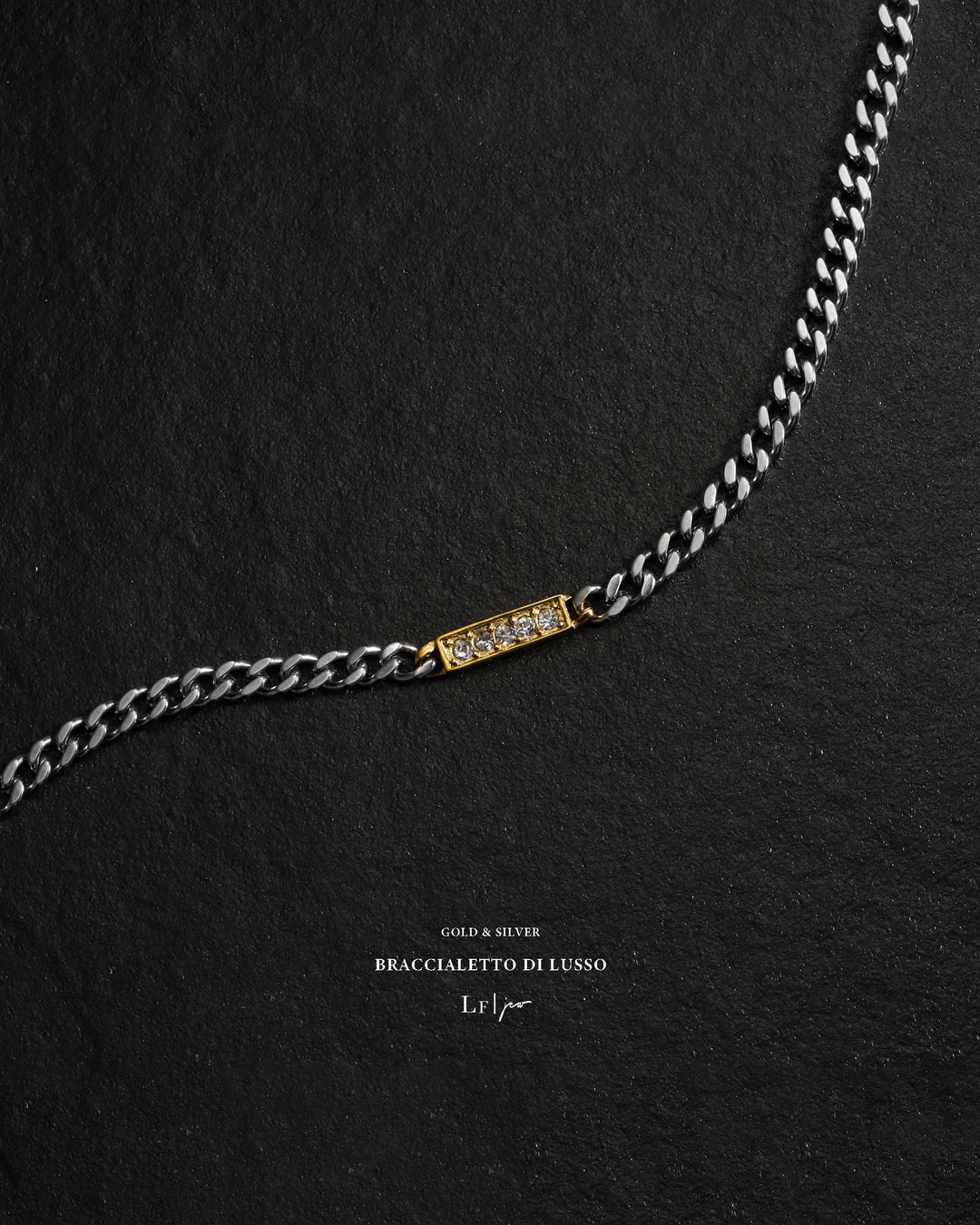 316L zilconia anklet #B24