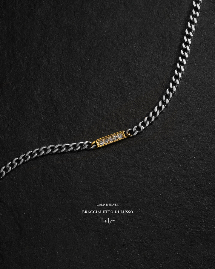 316L zilconia anklet #B24