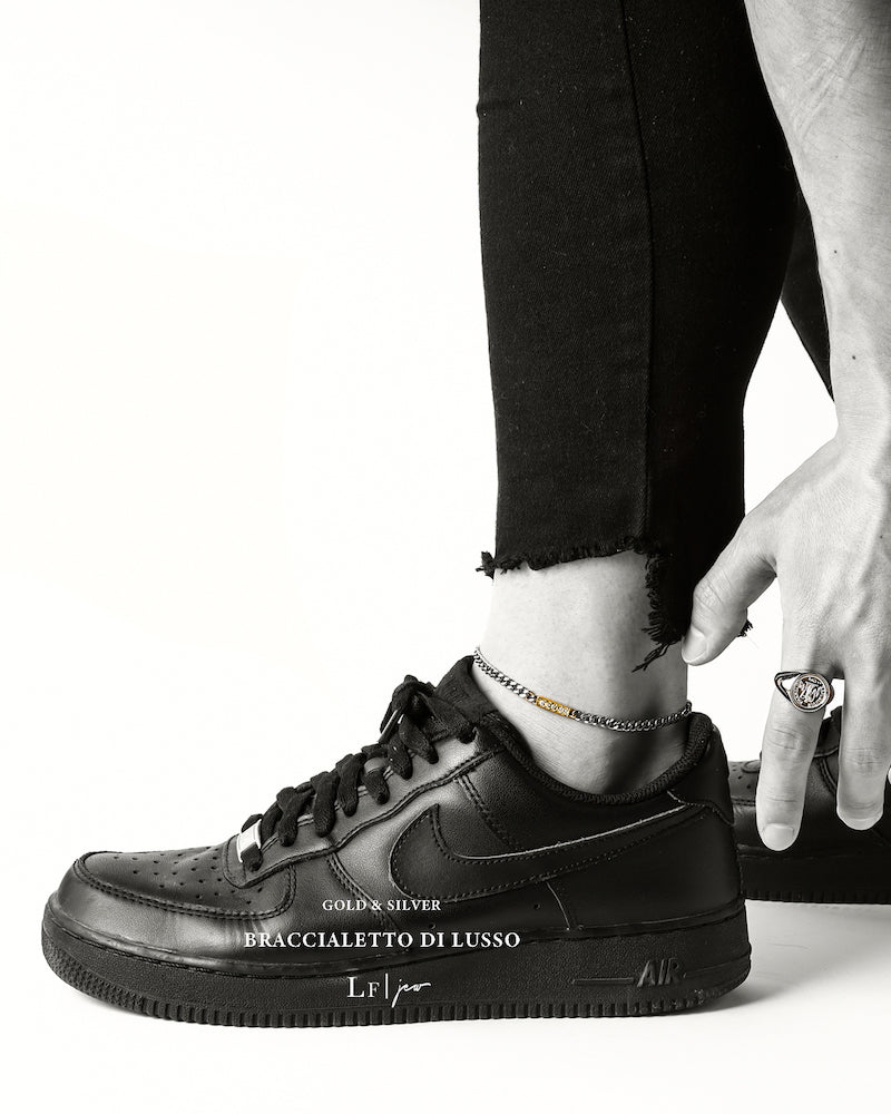 316L zilconia anklet #B24