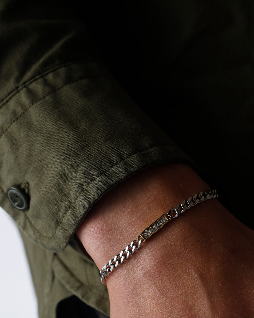 316L zilconia anklet #B24