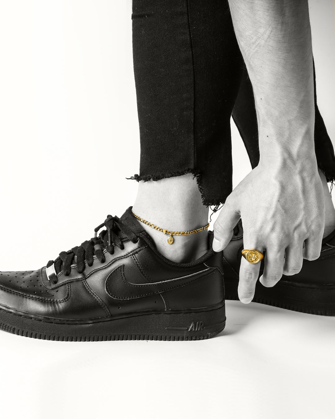 316L medai figaro anklet #B25