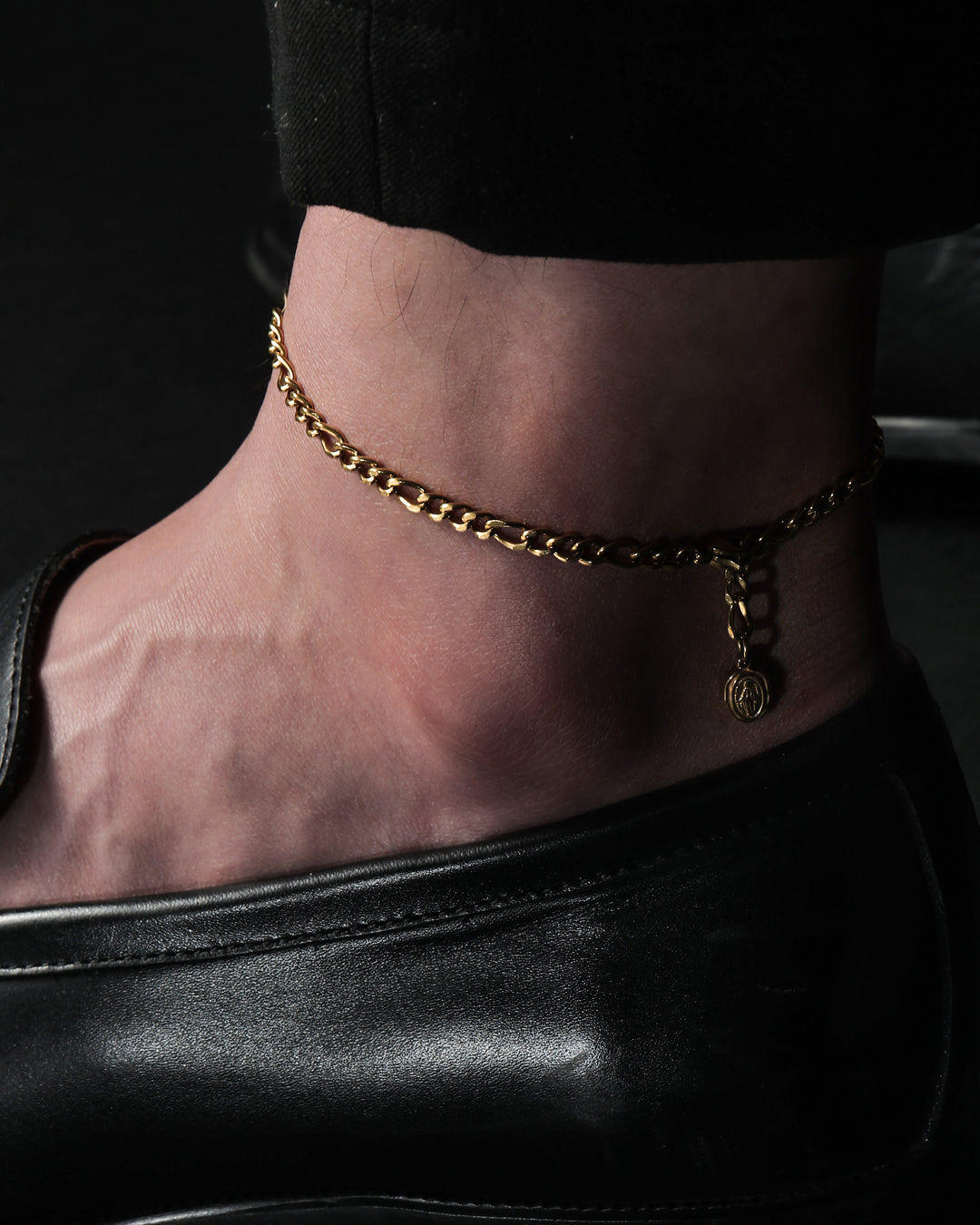 316L medai figaro anklet #B25