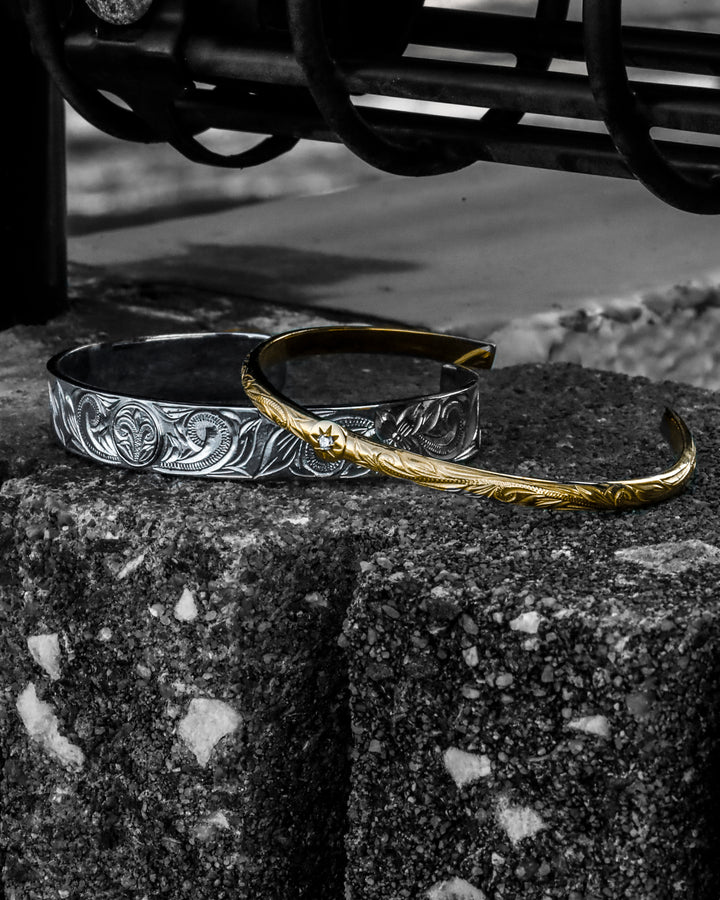 316L hawaiian coin bangle #B27