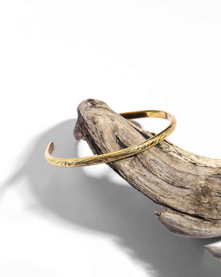 316L Hawaiian wave bangle #B28