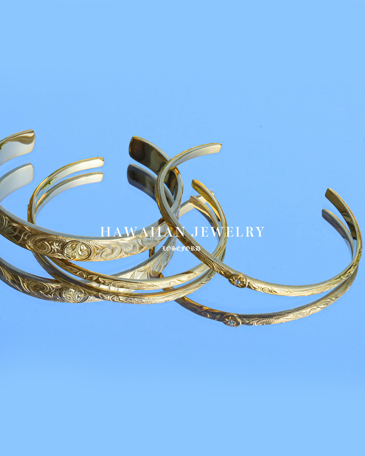 316L Hawaiian wave bangle #B28