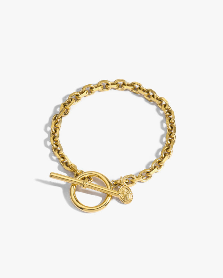316L coin chain bracelet #B29