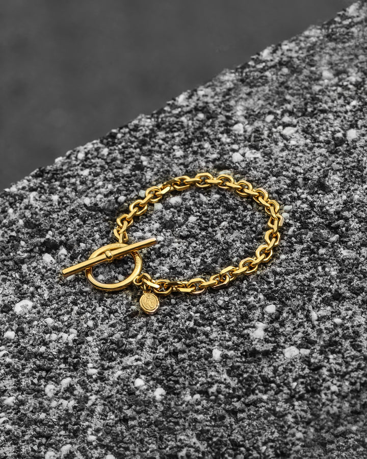 316L coin chain bracelet #B29