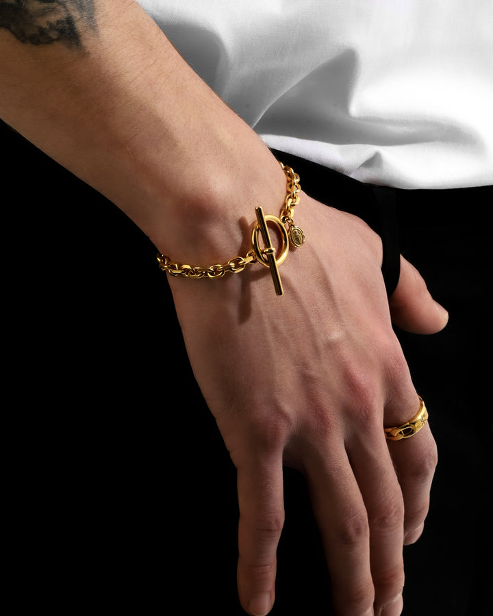 316L coin chain bracelet #B29