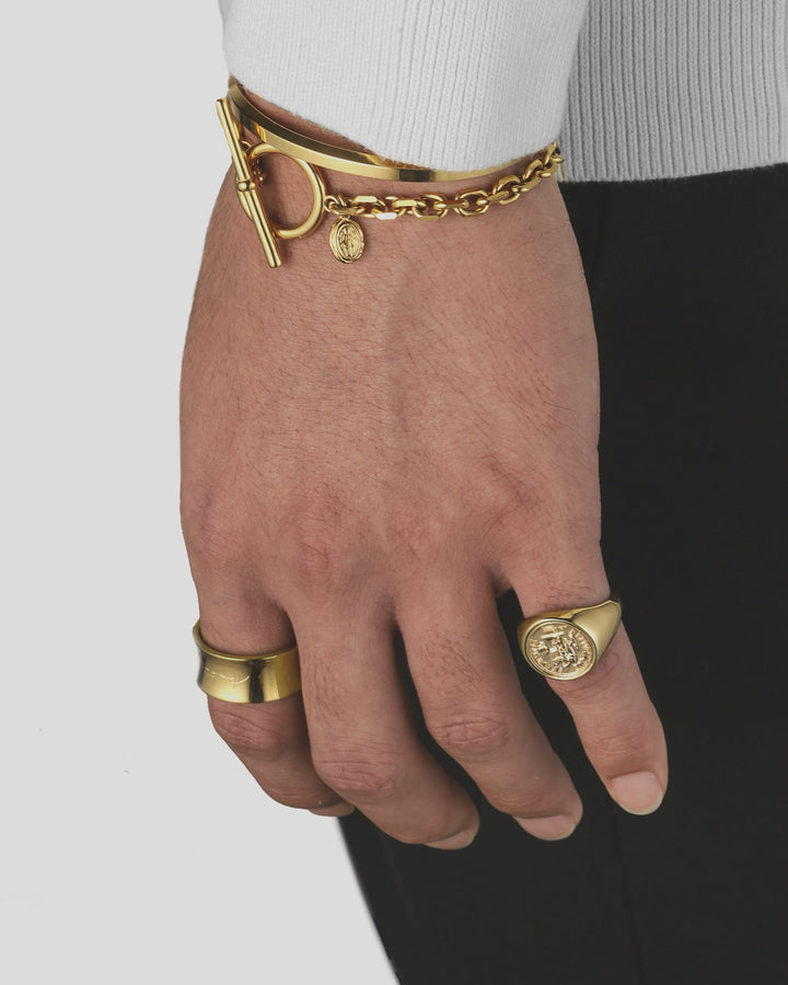 316L coin chain bracelet #B29