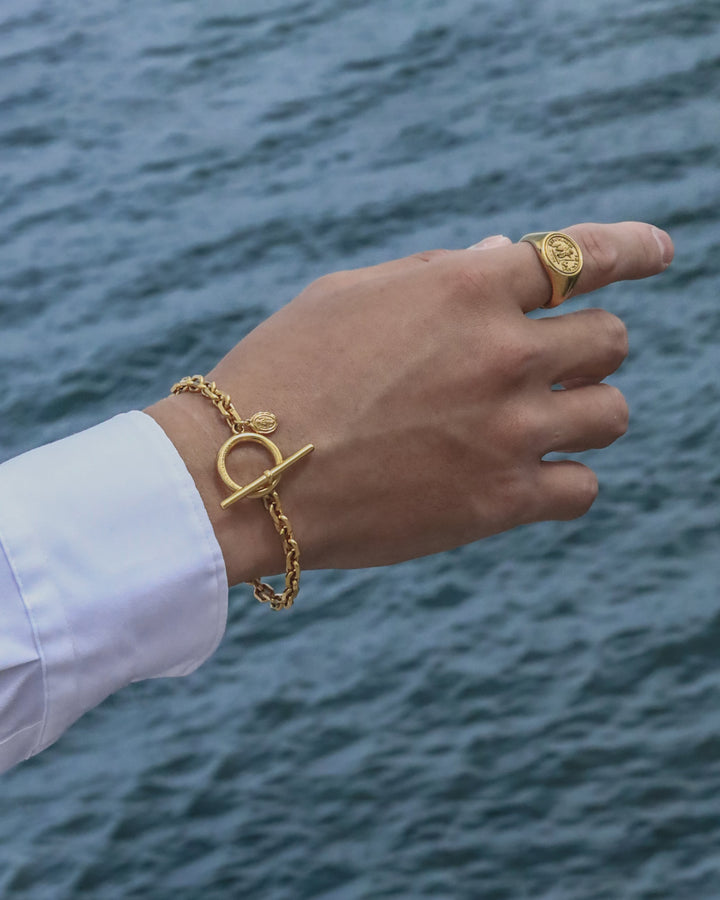 316L coin chain bracelet #B29