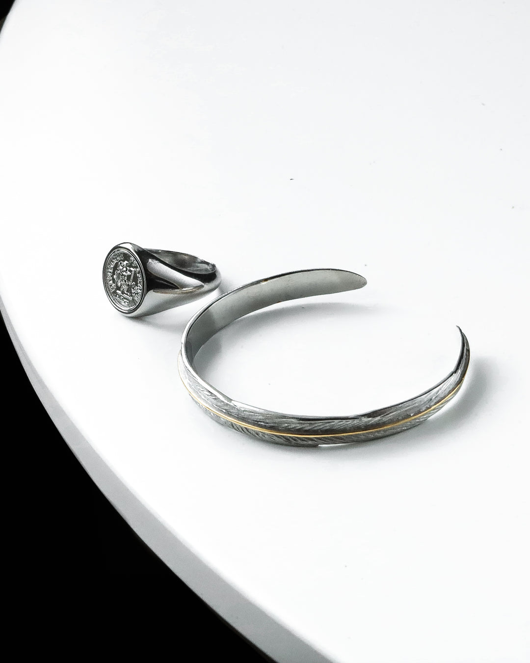 316L fether bangle #B30