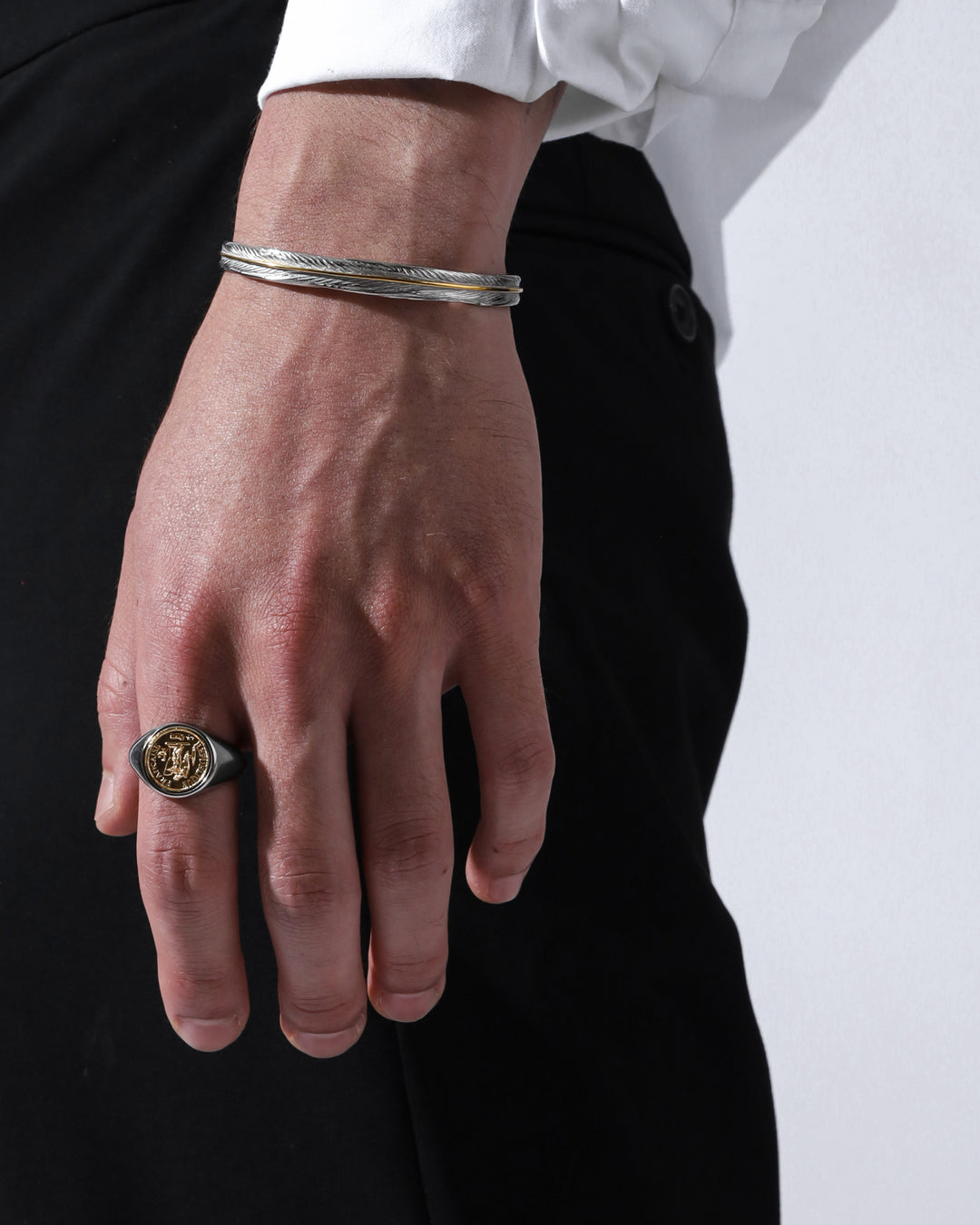 316L fether bangle #B30