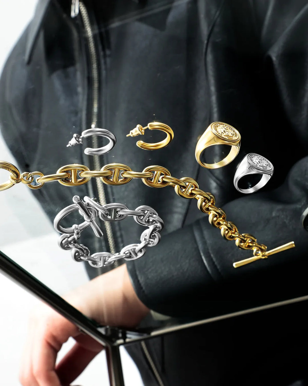 316L coin ring #R34