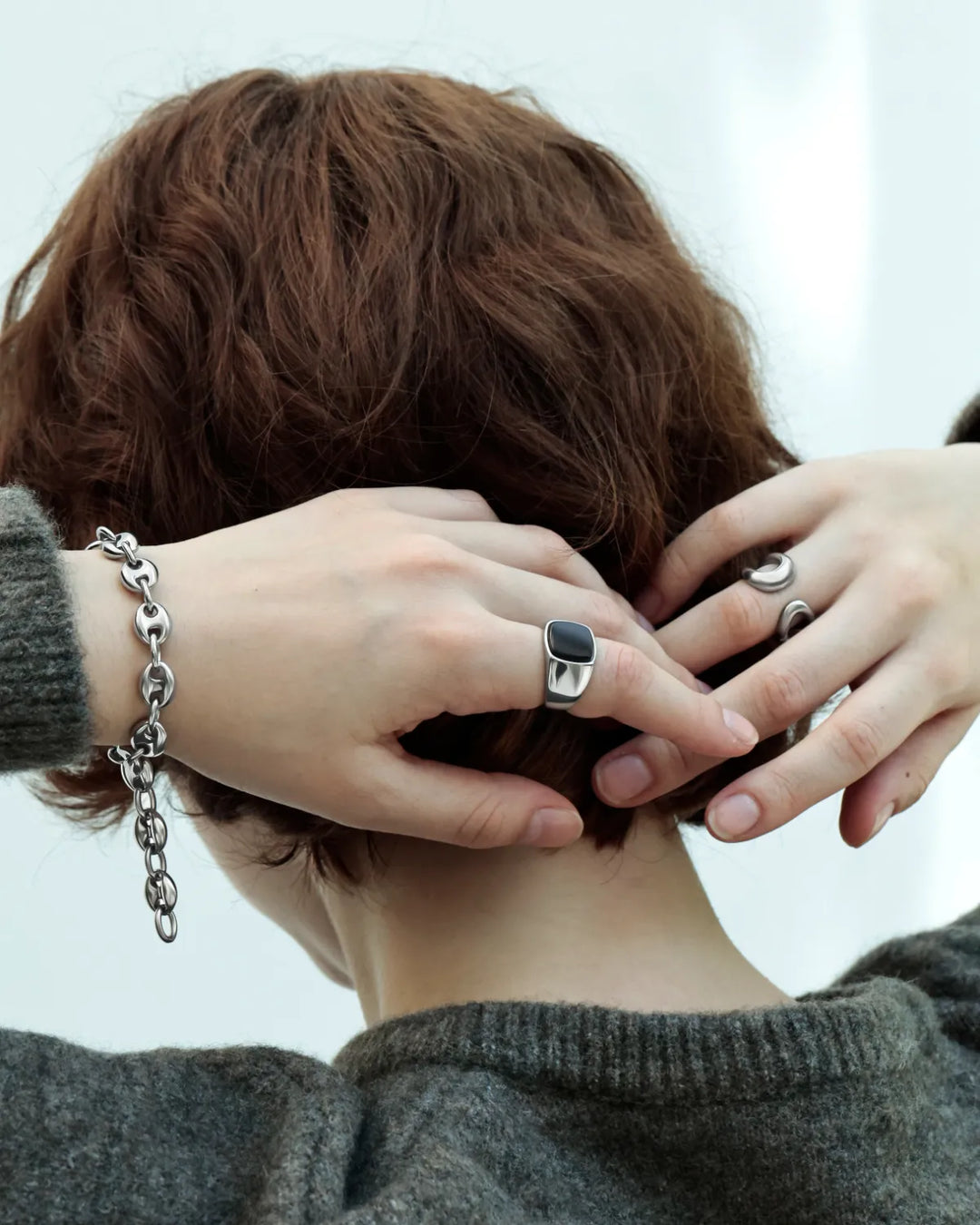 316L curve ring  #R51