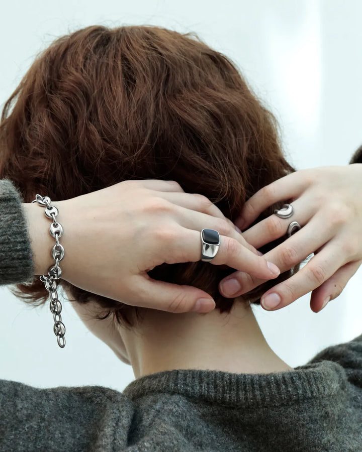 316L curve ring  #R51