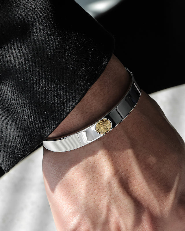 316L coin bangle #B36
