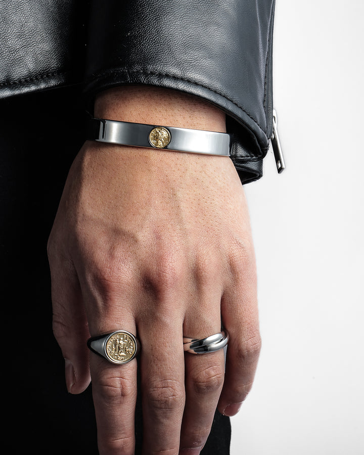 316L coin bangle #B36