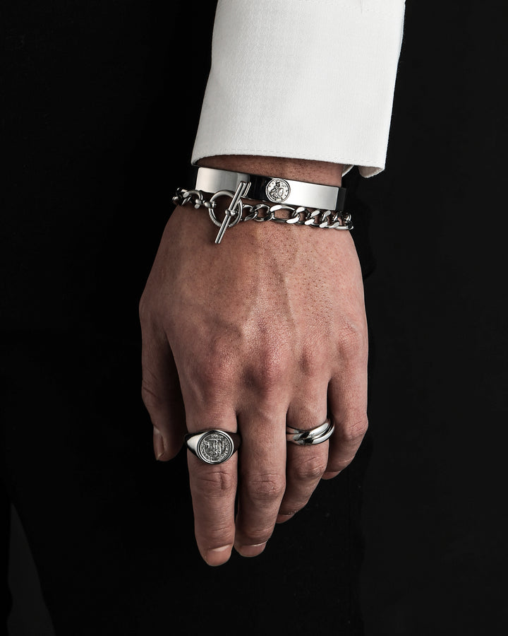 316L coin bangle #B36