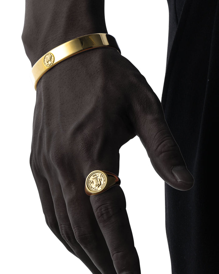 316L coin bangle #B36