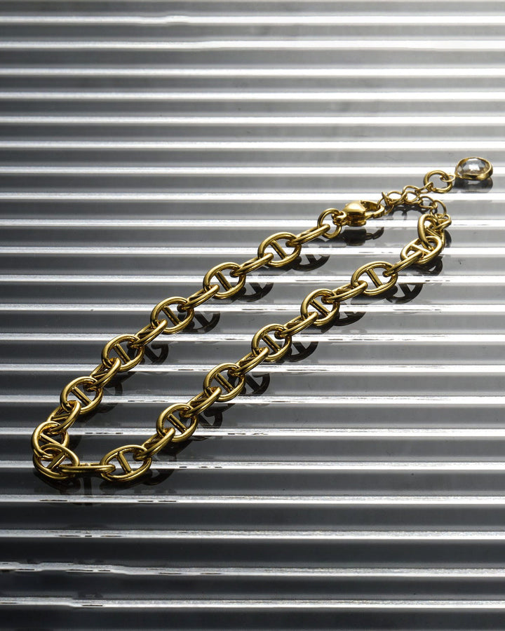 18kgp anchor anklet #B39
