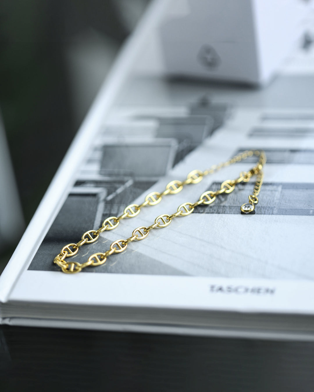 18kgp anchor anklet #B39