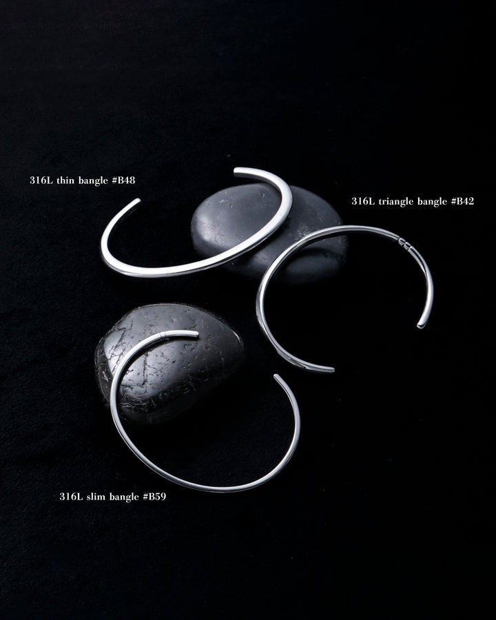 316L triangle bangle #B42
