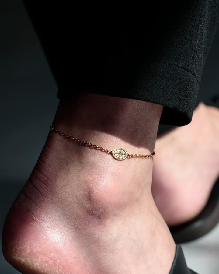 316l medai anklet #B44