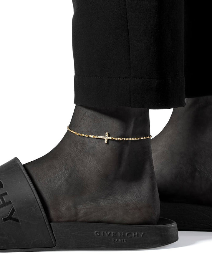 316l cross anklet #B45