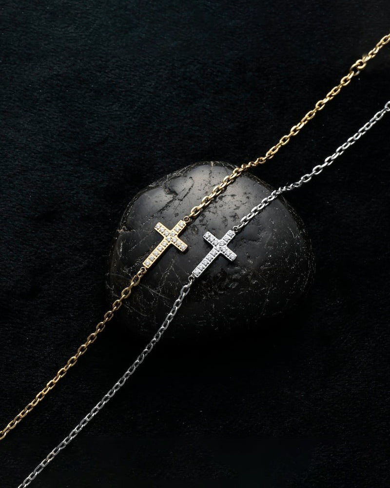 316l cross anklet #B45