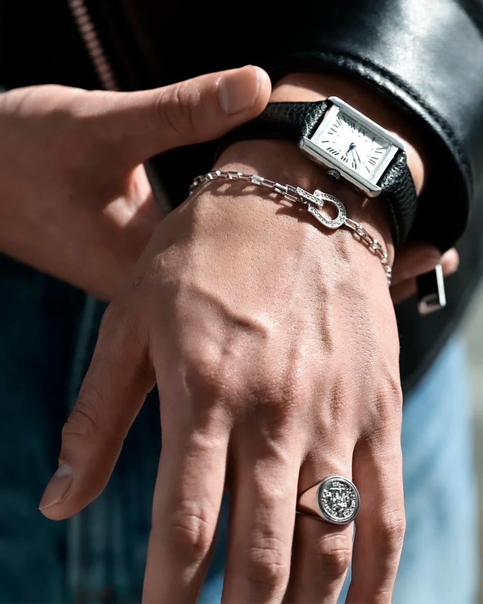 s925 horseshoe chain bracelet #B50
