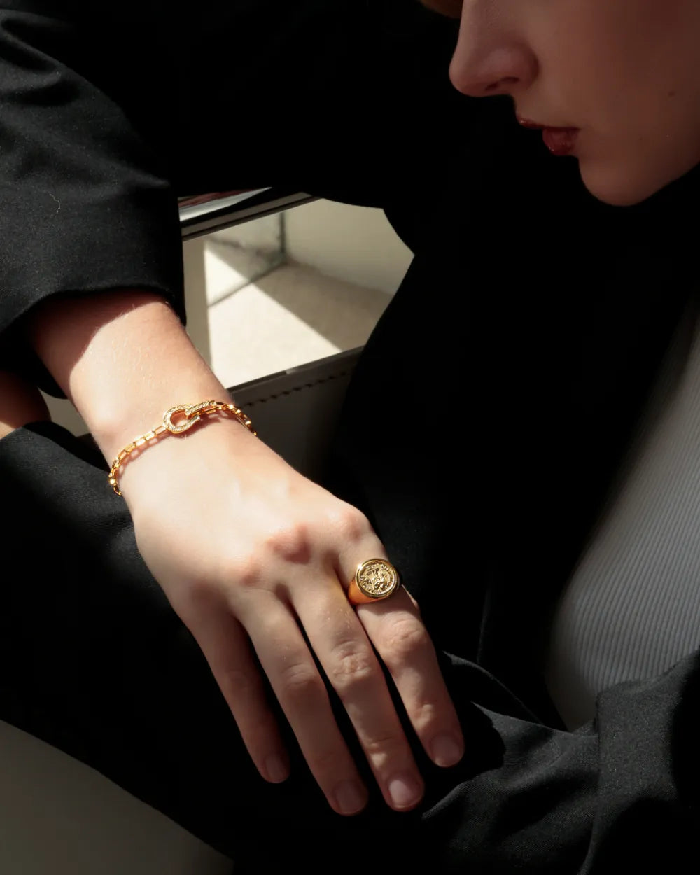 s925 horseshoe chain bracelet #B50