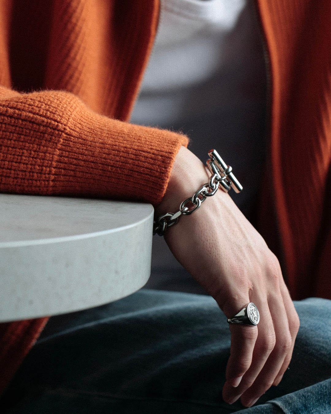 316L cut chain bracelet #B51