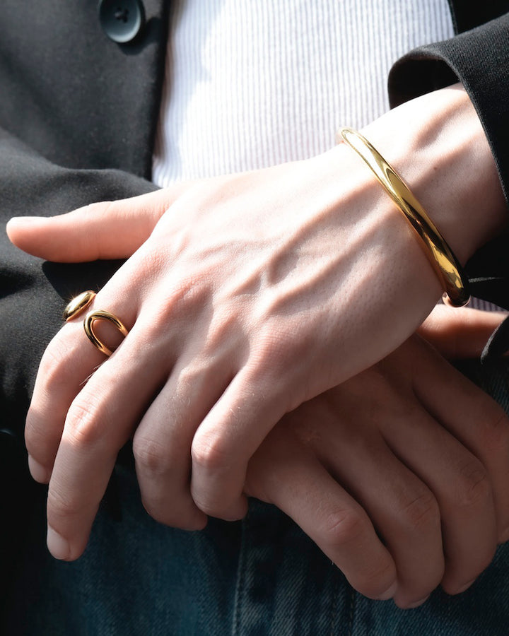 316L open cuff bangle #B54